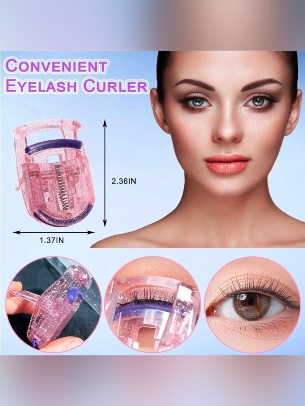 Mini Portable Eyelash Curler + Extra Silicone Pad BNIB